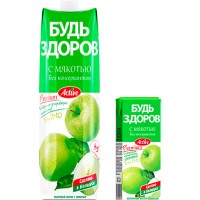 Нектар "Будь Здоров" яблочный с мякотью 1л*12